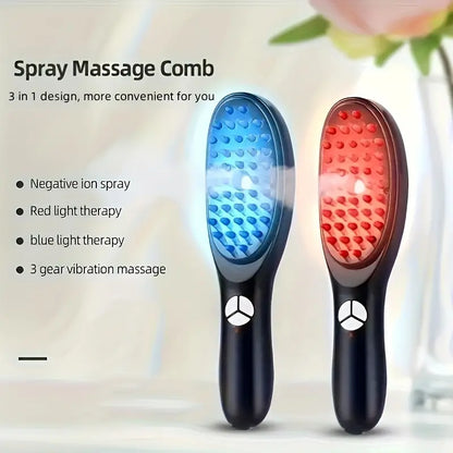 Electric Scalp Massager Comb – Anti-Hair Loss, Infrared Blue Light for Hair Growth